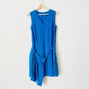Boss Hugo Boss SIZE 4 100% silk blue sleeveless dress